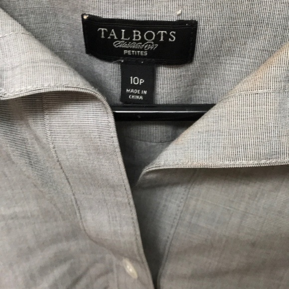Talbots grey button down - Picture 2 of 3
